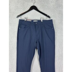 Member's Mark Pants Mens 34x32 Dark Navy Benton Performance Slim Fit UPF 30 New